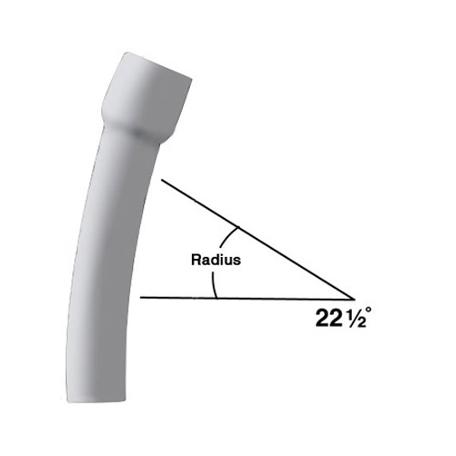 5 in. x 22-1/2-Degree x 300 in. Radius Bell End DB-100 Special Radius Elbow
