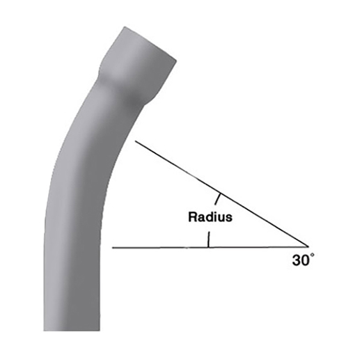 3 in. x 30-Degree x 36 in. Radius Bell End DB-60 Special Radius Elbow