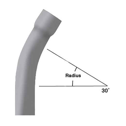 6 in. x 30-Degree x 48 in. Radius Bell End DB-120 Special Radius Elbow