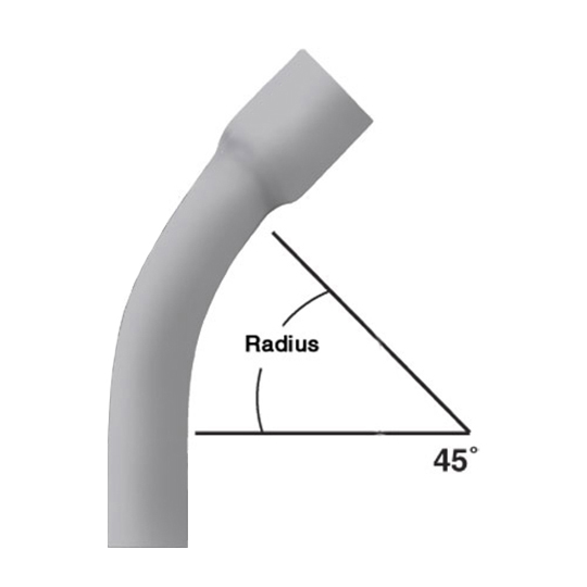 3 in. x 45-Degree x 24 in. Radius Bell End DB-60 Special Radius Elbow