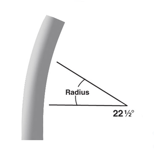 2 in. x 22-1/2-Degree x 18 in. Radius Plain End Schedule 40 Special Radius Elbow