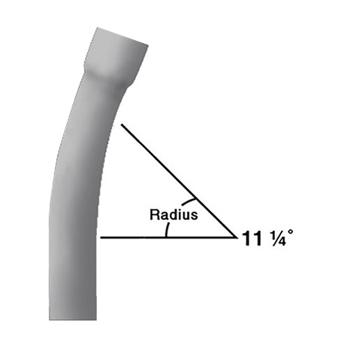 5 in. x 11-1/4-Degree x 24 in. Radius Bell End Schedule 40 Special Radius Elbow