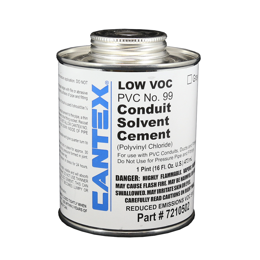 1 Pt. PVC Low VOC Gray Cement #99 - CANTEX PVC Pipe and Fittings