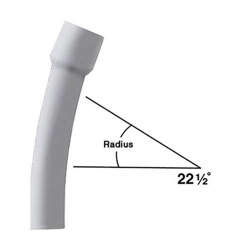 4 in. x 22-1/2-Degree x 24 in. Radius Bell End DB-60 Special Radius Elbow