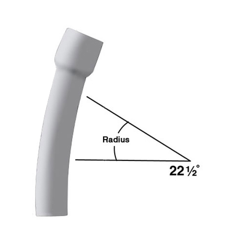 5 in. x 22-1/2-Degree x 36 in. Radius Bell End DB-60 Special Radius Elbow