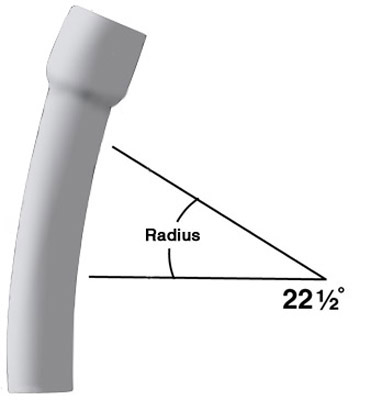 6 in. x 22-1/2-Degree x 60 in. Radius Bell End DB-60 Special Radius Elbow